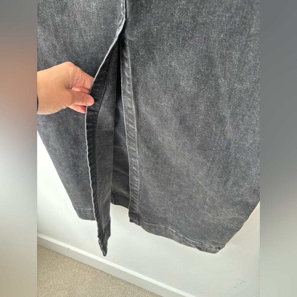 Esprit Black Denim Maxi Skirt High Waisted Stretch Pencil Skirt Size 26 - Picture 8 of 11